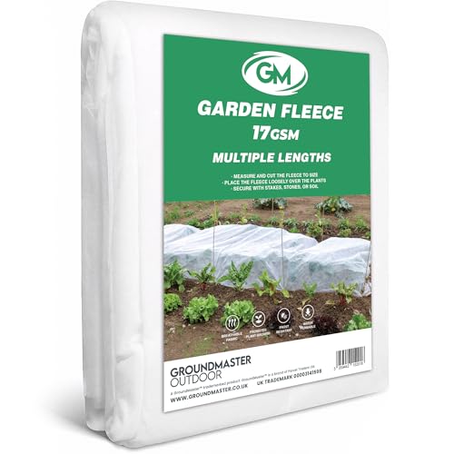 Garden Plant Fleece Cover - Horticultural Fleece Fabric Creates a Breathable Membrane That Lets in Light Moisture and Air - Frost Protection Winter Cover for Outdoor Plants (17gsm 1m x 20m)