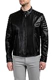 Hugo Boss'Galini' Men's 100% Leather Black Full Zip Jacket Sz US 2XL IT 56