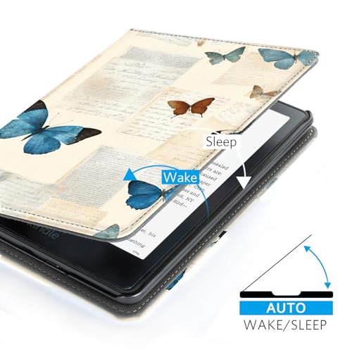 Image of CoBak Case for 6 inch E-Reader - PU Leather Smart Cover with Auto Sleep /Wake & Hand Strap, not Compatible with Kobo Clara