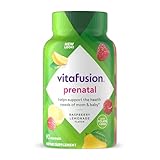 vitafusion PreNatal Gummy Vitamins, Raspberry Lemonade Flavor, Prenatal Vitamin Supplement for Women with Folate and DHA, 45 Day Supply, 90 Count