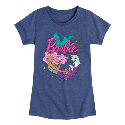Barbie - Mermaid Logo - Girls Fitted Short Sleeve Graphic T-Shirt