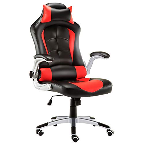 Gaming Stuhl Computerstuhl Bürostuhl Ergonomischer PC Stuhl höhenverstellbar Schreibtischstuhl 360°drehbar mit verstellbaren Armlehnen und