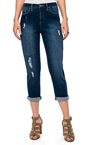 Skyes The Limit Women's Distressed Denim Boyfriend Jean
