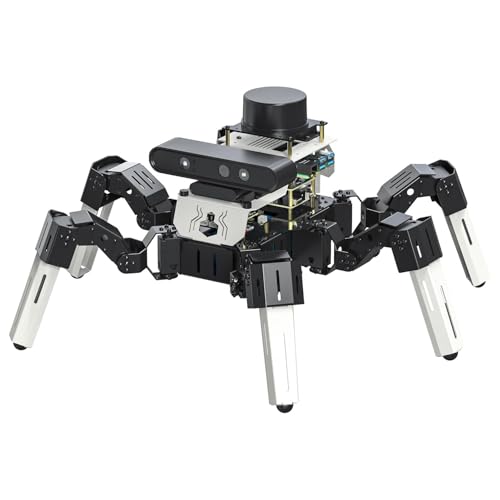Image of Yahboom ROS2 Robotics Programming Develop Six-Legged Robots Raspberry Pi5 16GB AI Large Model Voice Module, LiDAR, Servos,Supports SLAM Mapping Navigation