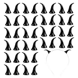 FINGERINSPIRE 20 Pairs Devil Horns Hair Accessories Black Halloween Cosplay Costume Headwear Horn-shaped Hair Accessories Devil Horn Headband Vampire Costume Hairpin for Adults Costume Party Accessory