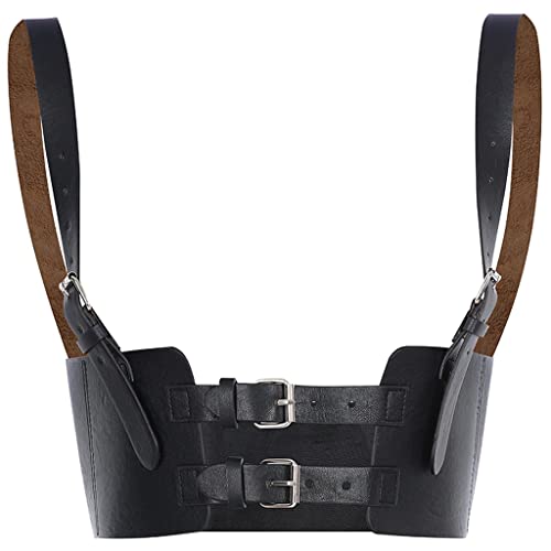 Fashion Cummerbunds Adjustable Buckle Black Leather Belt Ladies Bustier Girl Punk Street