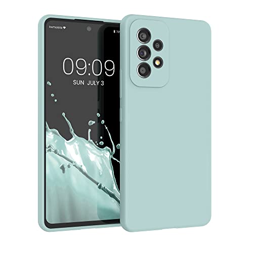 kwmobile Housse Compatible avec Samsung Galaxy A53 5G Coque - Housse de téléphone Protection Souple en TPU Silicone - Cool Mint