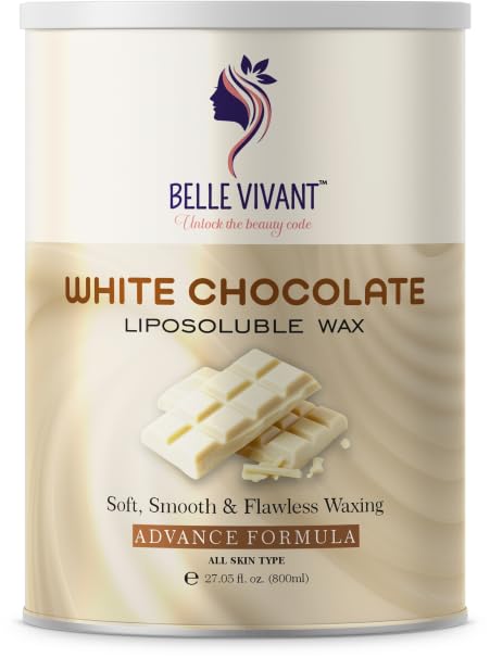 Belle Vivant White Chocolate Liposoluble Wax, Advanced Formula, Soft and Smooth Waxing, All Skin Types, 800ml-image-27
