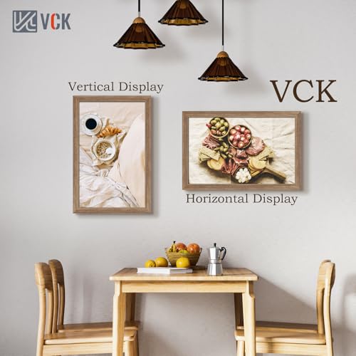 Image of VCK 14x22 Frames 3 Pack, Walnut Poster Frame MDF Wood with Polished Plexiglass, Wall Mounting Horizontal & Vertical Display