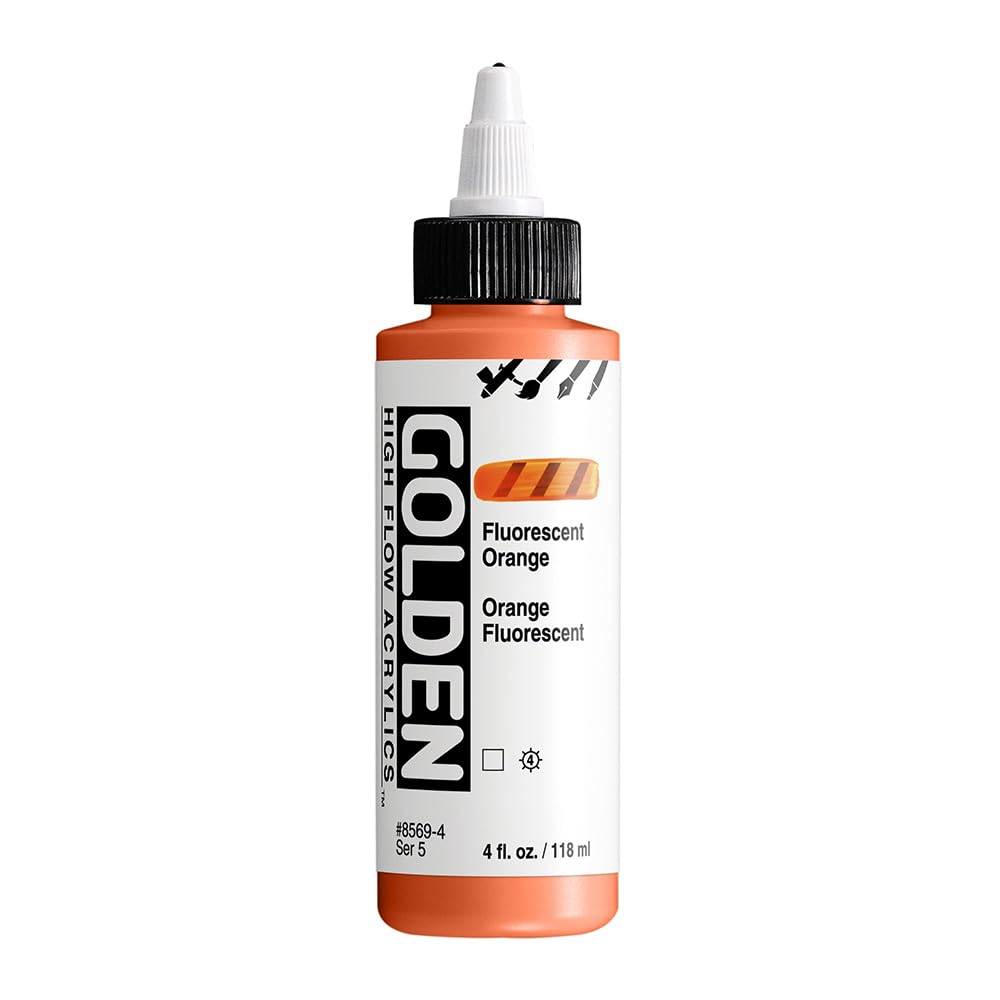 High Flow Golden Fluorescent Orange 119ml idéal pour l'art urbain et graffiti
