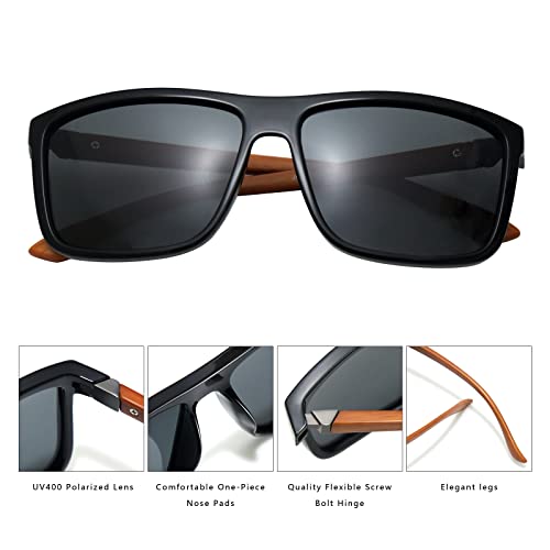 Image of Men's Sports Polarized Sunglasses Square Frame Glasses NP1007
