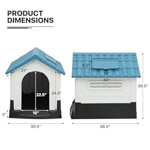   MoNiBloom-385-Inch-Dog-House-for-Large-Dogs-Outside-Insulated-Plastic-Dog-Shelter-Weather-Proof-Sturdy-Dog-Kennel-with-Elevated-Floor-and-Air-Vents-Easy-Assembly-Indoor-Outdoor-Doghouse