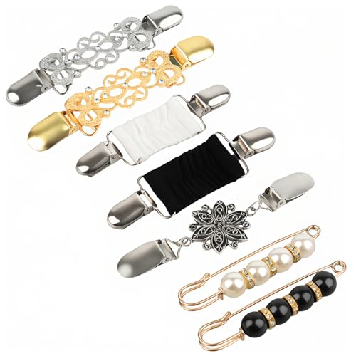 7 Pcs Cinch Clips for Women Clothing Retro Sweater Dress Clips Back Cinch Set Pant Waist Tightener