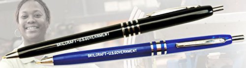 Skilcraft U.s. Government Retractable Ball Point Pen, Fine Point, Black Ink, Box Of 12 (7520-00-935-7135) #TOP2