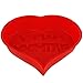 Elbee Home EB-713 Happy Birthday Heart Shaped Mold, 9.8x4.3 inches, Red