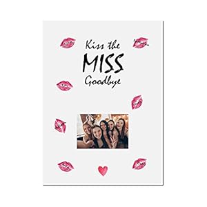 Presentou Kiss The Miss Goodbye Leinwand als Erinnerung/Andenken an den Junggesellenabschied Junggesellinnenabschied…