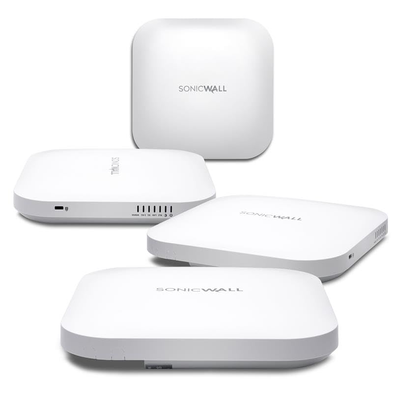 SONICWALL SONICWAVE 621 (US ONLY) Wireless Access Point 4-Pack Secure Upgrade Plus with Secure Cloud WiFi Management and Support 3YR (NO POE) (03-SSC-0719)