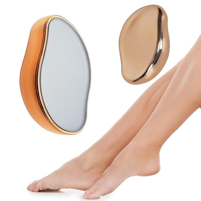 Crystal Hair Eraser for Women and Men – Painless Crystal Hair Removal Tool, Reusable Exfoliating Epilator for Arms, Legs & Back, Washable Smooth Skin Hair Removal (Gold)-image-24