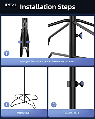 Ipexi 4-Tier Display Rack Retail Display Spinner Rack Rotating Jewelry Display Organizer - Floor Spinner Rack - Perfect For Wallet Items And Fashion Accessories Retail Display, Black #TOP4