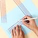 TIESOME 2 Pieces L-Square Rule Clear Sewing Ruler, Plastic Measure Tailor Ruler 90 Degree Clear Sewing Ruler Square Framing Measuring Tool Fabric Sewing Measuring Supplies for Pattern Making