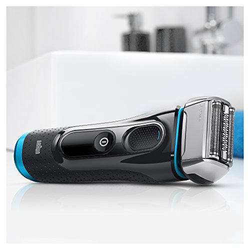 Braun Electric Razor for Men, Series 5 5195cc Electric Shaver With Precision Trimmer, Rechargeable, Wet & Dry Foil Shaver, Clean & Charge Station & Travel Case