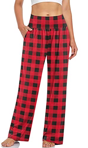 Image of UEU Women's Casual Loose Wide Leg Cozy Pants Yoga Sweatpants Comfy High Waisted Sports Athletic Lounge Pants with Pockets