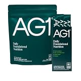 AG1 Greens Powder Supplement, Improve Gut Health, Multivitamin, Probiotic, +75 Vitamins (Refill Pouch + 14ct Travel Pack)