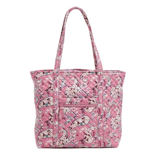Cotton Vera Tote Bag, Botanical Paisley Pink