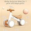 XJD Baby Balance Bike 1 Year Old Toddler Ride On Toys for 10-24 Months Baby Trike Garden Toys First Bike 1 st Birthday Toys for Girls Boys Toddler bike No Pedals (Brown)