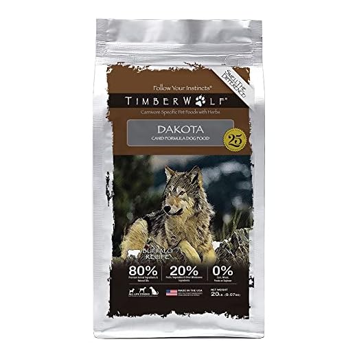 Timberwolf Dakota Buffalo Recipe Dry Dog Food 20lb