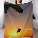AAPZY Kuscheldecke Flanell Flannel 3D Decke Gedruckte Fleecedecke Weich Wohndecke Tagesdecke Sofadecke Gleitschirmfliegen Decke Sofa und Bett （150×200cm）
