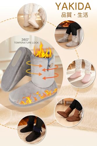 YAKIDA ルームシューズ もこもこ スリッパ 冬 暖かい 片足僅か138g超軽量・静音デザイン 洗える ルームブーツ ボアスリッパ メンズ レディース 室内履き かかと付き 滑り止め 静か 北欧 防寒 厚底 低反発 男女兼用 の商品画像 6