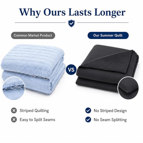Cozorbt Double-Sided Cooling Comforter Queen Size, Ice Silk Summer Blanket, Smooth No-Stripes, No-Seam, Edge-Free Design, Breathable Lightweight Bed Cover for Hot Sleepers, All-Season Black 90x90 - image 3