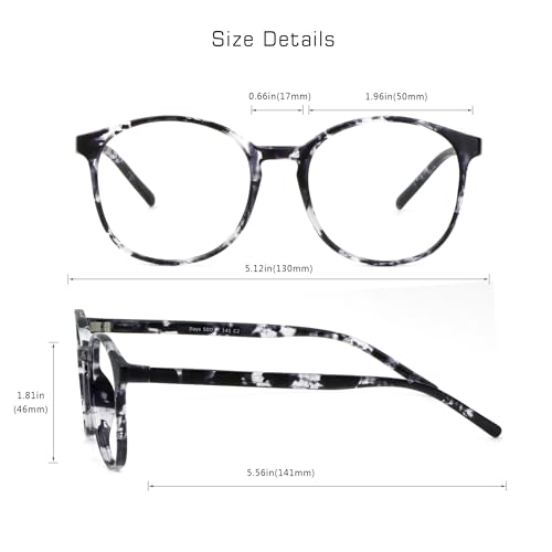 Image of VisionGlobal Blue Light Blocking Glasses for Women Men, Oval Frame Computer Reading Glasses(Gray, +6.00 Magnification)