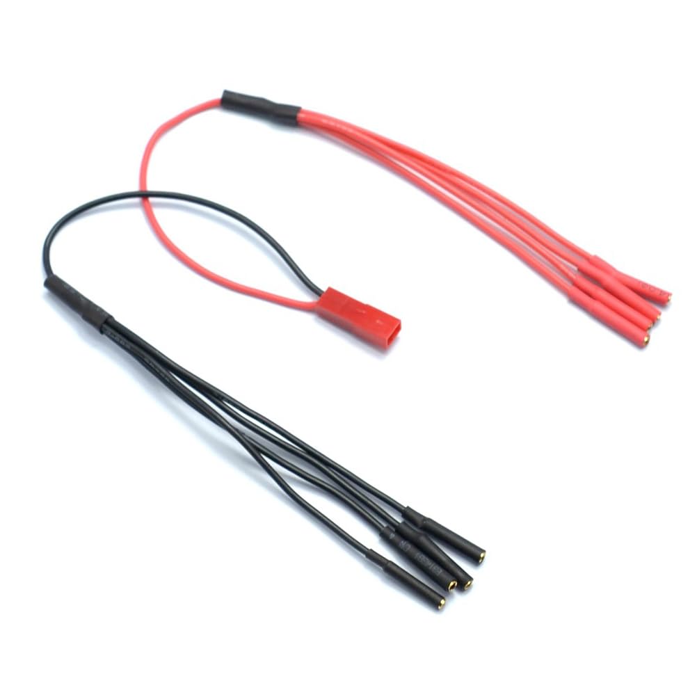Placa de distribución de energía con 2 conectores JST a 4 conectores bala de 2 mm 2