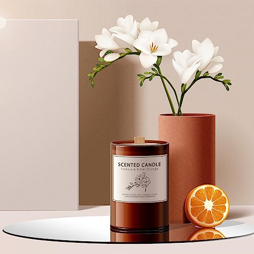 Pakiper 8" Round Mirrors For Centerpieces, Circle Mirrors Centerpieces For Tables 2Mm, Round Mirror Plates,Tables Centerpieces & Wedding Decorations & Christmas Party,12Pack #TOP5