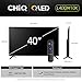 CHiQ L40QM10K 40 Inch Smart TV, Full HD QLED PRO Display, DCI-P3 90% Wide Colour, HDR10, ROKU TV OS, Works with Alexa, DVB-T/T2, Dolby Audio, 2x HDMI, USB, Frameless Design