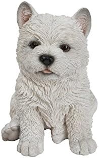 Hi-Line Gift Ltd Terrier Puppy Statue, White