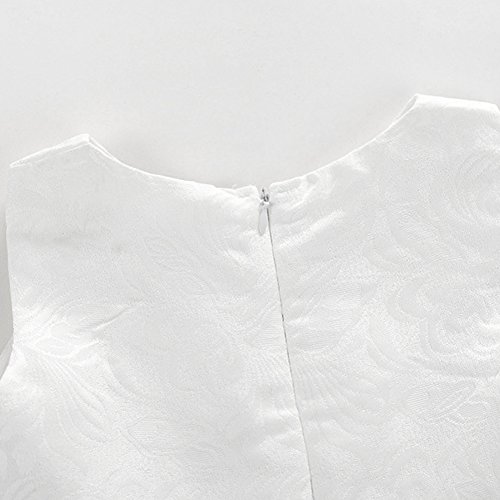 Diamondo Infantil Meninas Vestido de Véu Branco Diamante Floral Saia de Vestido de Princesa (Idade (