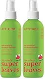 ATTITUDE Démêlant Sans Rincage pour Enfant, Nourrit & Apaise les Cheveux, Soin Capillaire Végane, Produit Coiffant, Parfum Pastèque & Coco, 240 mL