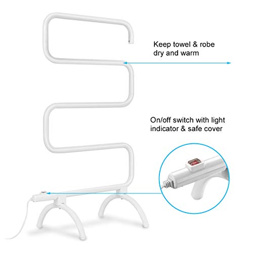 Giantex 22239192 Electric Towel Warmer, S-Shaped Heated Towel Rack thumb #1