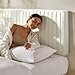 Hearth & Harbor Twin Headboard Only, Floating Wall Mounted Headboard Twin Size, Easy Assemble Upholstered Peel and Stick Headboards, 3D Soundproof Bed Wall Panels, Velvet Stick on Headboards, White