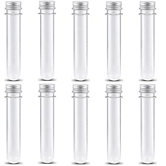 1.0ml Glass Clear Test Tubes with Screw Caps and Plastic Stoppers ...