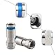 20 Stücke RG6 F Typ Kompressionsstecker Koaxialadapter, F-Quick Mount Stecker für Koaxial-Kabel Sat Kabel F-Kompressionsstecker F-Stecker für Koaxialkabel SAT TV Kabel Pressstecker
