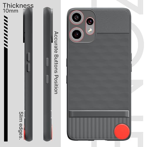 Image of Amazon Basics Back Cover for CMF by Nothing Phone 2 Pro 5G | Full Camera Protection | TPU Soft Flexible Shockproof Bumper Case(Grey)