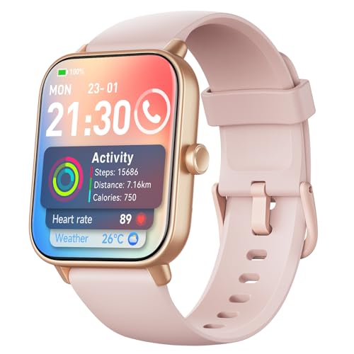 Smart Watches for Women(Answer/Make Call), Alexa Built-in 1.8″ HD Ladies Smartwatch with Heart Rate/SpO2/Sleep Monitor, 110+Sports, IP68 Step Counter Fitness Tracker for iPhone/Samsung/Android