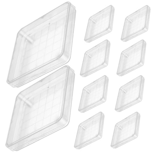 MAGICLULU 10 pièces Boîtes Pétri Carrées avec Couvercle Boîtes Pétri Transparentes pour Microbiologie Recherche Botanique Projets Scolaires et Laboratoire Scientifique