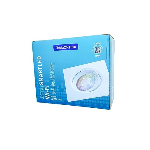 Tramontina Spot Smart​ LED Quadrado de Embutir 5W Inteligente (Compatível com Alexa) Wi-Fi + Bluetoo