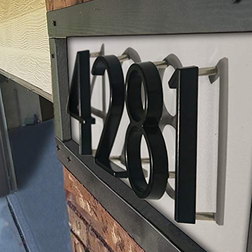 5 Inch House Address Numbers Black Door Numbers Mailbox Numbers Floating Street Numbers Zinc Alloy Number (0) #TOP4