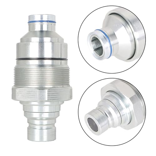 Image of kimllier 7246802 7246799 1 /2 Hydraulic Male & Female Flat Face Quick Connect Coupler Set 48mm Thread Diameter Compatible with Skid Steer Loader